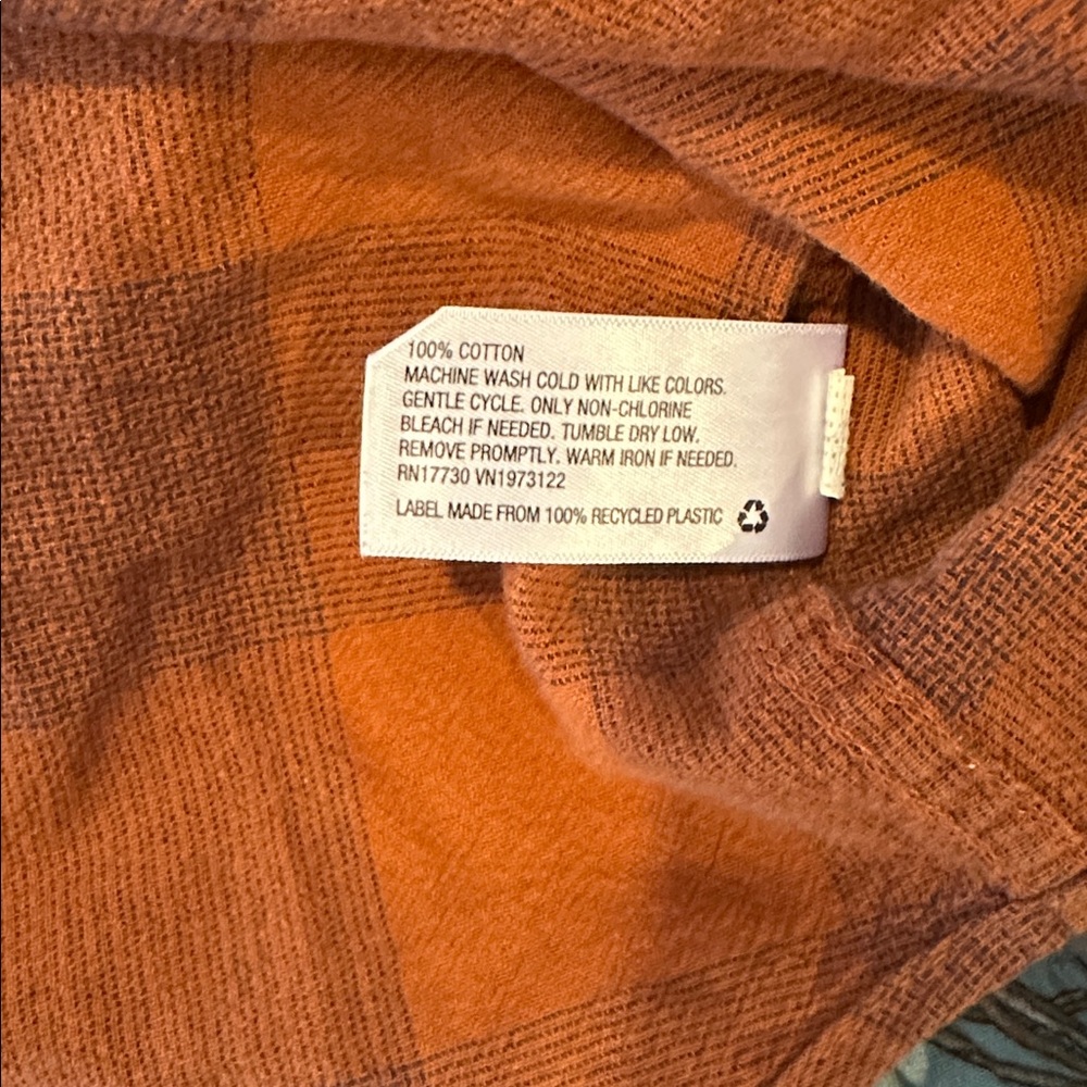 Universal Thread Rust Plaid Shirt - Picture 6 of 6